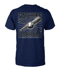 Catching Barrels Adult Baseball Tee