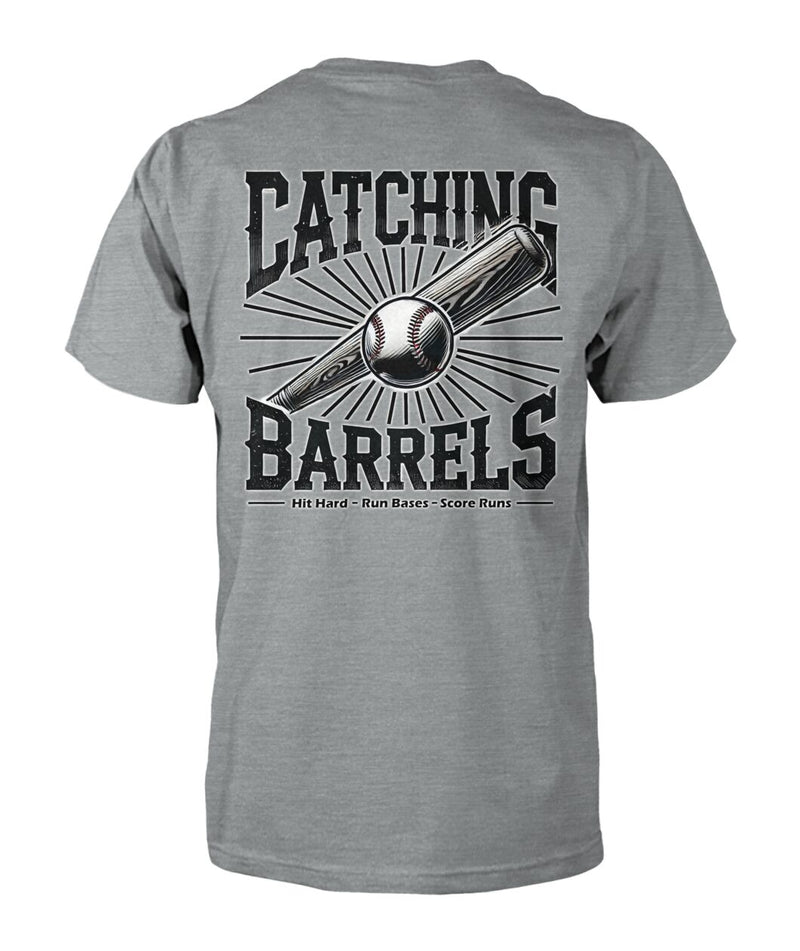 Catching Barrels Adult Baseball Tee
