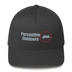 Perceptive Outdoors Pig Logo Dark Grey/LT Grey Structured Twill Flexfit Cap